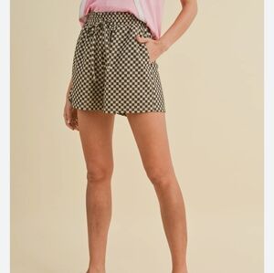 Brown Checkard Anniewear Shorts